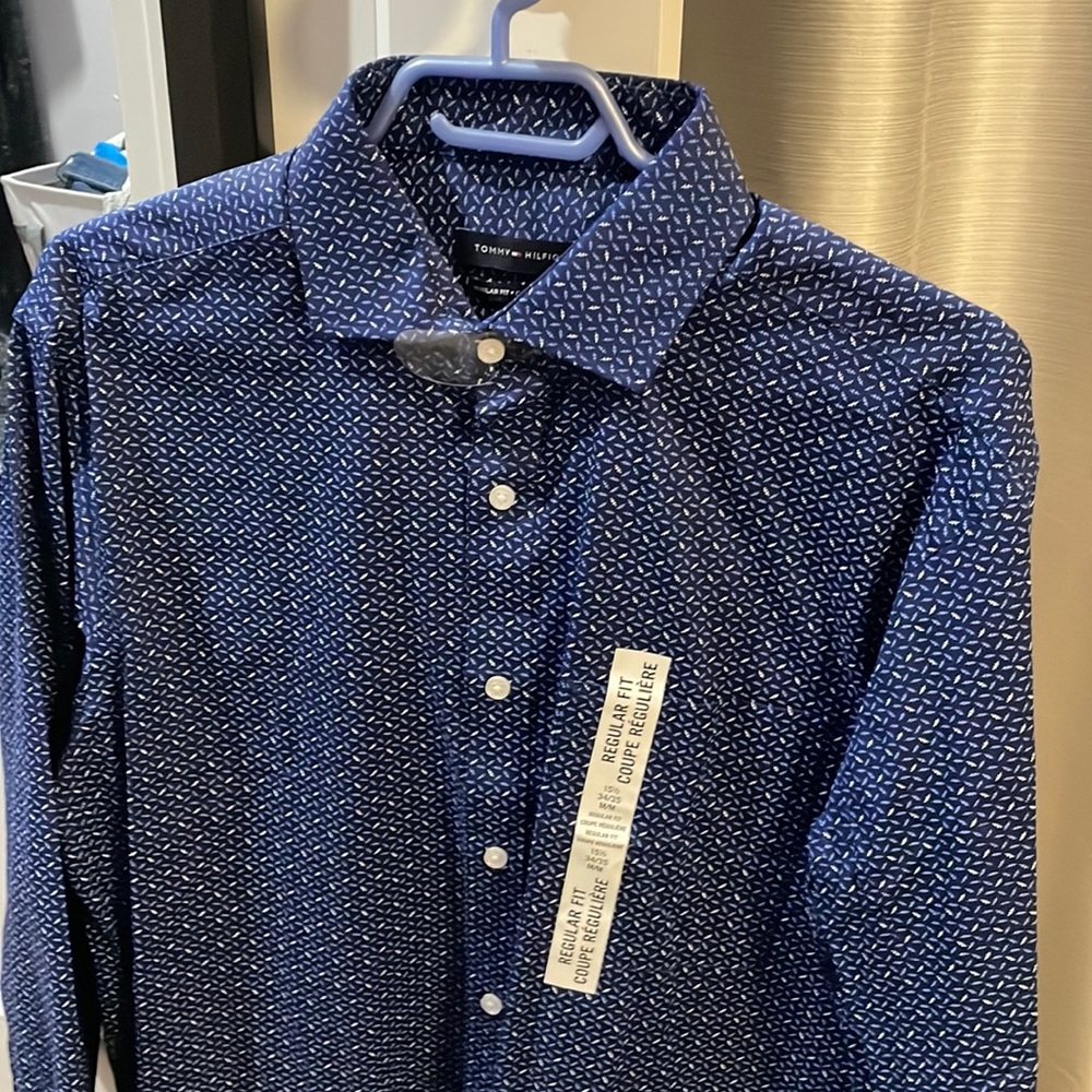 Tommy Hilfiger Dress Shirt Dark Blue